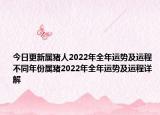 今日更新属猪人2022年全年运势及运程 不同年份属猪2022年全年运势及运程详解