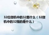 32位微机中的32是什么（32微机中的32指的是什么）