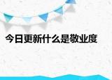 今日更新什么是敬业度