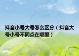 抖音小号大号怎么区分（抖音大号小号不同点在哪里）