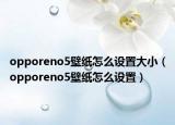 opporeno5壁纸怎么设置大小（opporeno5壁纸怎么设置）