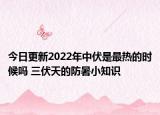 今日更新2022年中伏是最热的时候吗 三伏天的防暑小知识