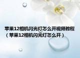 苹果12相机闪光灯怎么开视频教程（苹果12相机闪光灯怎么开）