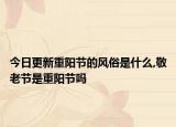 今日更新重阳节的风俗是什么,敬老节是重阳节吗