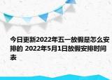 今日更新2022年五一放假是怎么安排的 2022年5月1日放假安排时间表