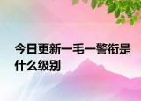 今日更新一毛一警衔是什么级别