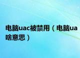 电脑uac被禁用（电脑ua啥意思）