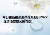 今日更新福清油菜花几月开2022 福清油菜花公园在哪