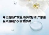 今日更新广东台风停课标准 广东省台风达到多少级才停课