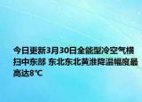 今日更新3月30日全能型冷空气横扫中东部 东北东北黄淮降温幅度最高达8℃