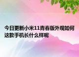 今日更新小米11青春版外观如何这款手机长什么样呢