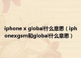 iphone x global什么意思（iphonexgsm和global什么意思）