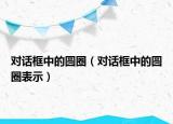 对话框中的圆圈（对话框中的圆圈表示）