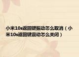 小米10s返回键振动怎么取消（小米10s返回键震动怎么关闭）