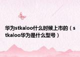华为stkaloo什么时候上市的（stkaloo华为是什么型号）
