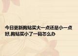 今日更新胸贴买大一点还是小一点好,胸贴买小了一码怎么办