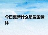 今日更新什么是爱国情怀