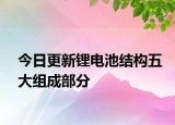 今日更新锂电池结构五大组成部分