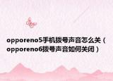opporeno5手机拨号声音怎么关（opporeno6拨号声音如何关闭）