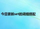 今日更新set的词组搭配