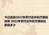 今日更新2022年农村合作医疗报销政策 2022年农村合作医疗报销比例是多少