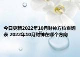 今日更新2022年10月财神方位查询表 2022年10月财神在哪个方向