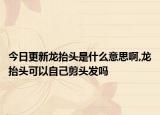 今日更新龙抬头是什么意思啊,龙抬头可以自己剪头发吗