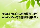 苹果xs max怎么更改铃声（iPhoneXs Max怎么删除手机铃声）