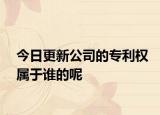 今日更新公司的专利权属于谁的呢