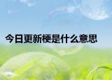 今日更新梗是什么意思