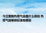 今日更新热带气旋是什么级别 热带气旋等级标准有哪些