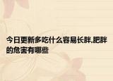 今日更新多吃什么容易长胖,肥胖的危害有哪些