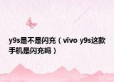 y9s是不是闪充（vivo y9s这款手机是闪充吗）