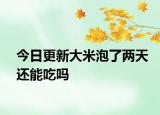 今日更新大米泡了两天还能吃吗