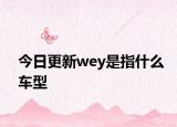 今日更新wey是指什么车型