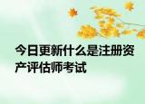 今日更新什么是注册资产评估师考试