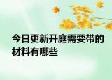 今日更新开庭需要带的材料有哪些