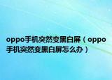 oppo手机突然变黑白屏（oppo手机突然变黑白屏怎么办）