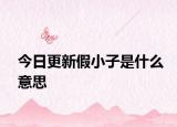 今日更新假小子是什么意思