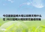 今日更新昆明大观公园春天有什么花 2022昆明大观园赏花最佳攻略