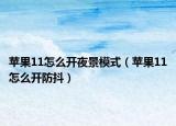 苹果11怎么开夜景模式（苹果11怎么开防抖）
