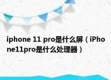 iphone 11 pro是什么屏（iPhone11pro是什么处理器）