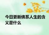今日更新佛系人生的含义是什么