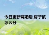 今日更新离婚后,房子该怎么分