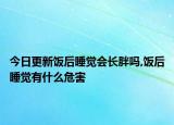 今日更新饭后睡觉会长胖吗,饭后睡觉有什么危害