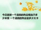 今日更新一个汤圆的热量相当于多少米饭 一个汤圆的热量是多少大卡
