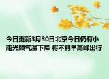 今日更新3月30日北京今日仍有小雨光顾气温下降 将不利早高峰出行