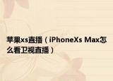 苹果xs直播（iPhoneXs Max怎么看卫视直播）
