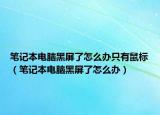 笔记本电脑黑屏了怎么办只有鼠标（笔记本电脑黑屏了怎么办）