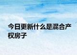 今日更新什么是混合产权房子
